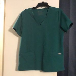 Figs Hunter green scrub top